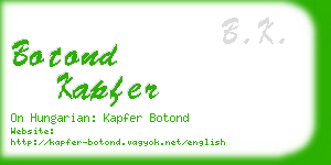 botond kapfer business card